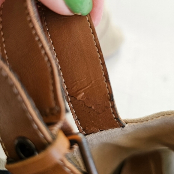 Dolce Vita taupe slingback mules size 8 suede peep toe 4 inch stacked heel - Picture 15 of 15